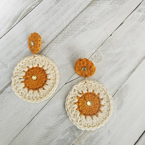 Gift For loved ones, Crochet Earrings Summer Earrings ☀️ - Picture 6 of 8